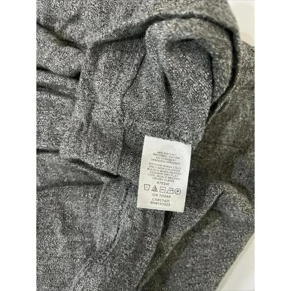 Loft Outlet Lounge Rayon Knit T Shirt Dress Size Small V Neck Heathered Comfort - Picture 6 of 6